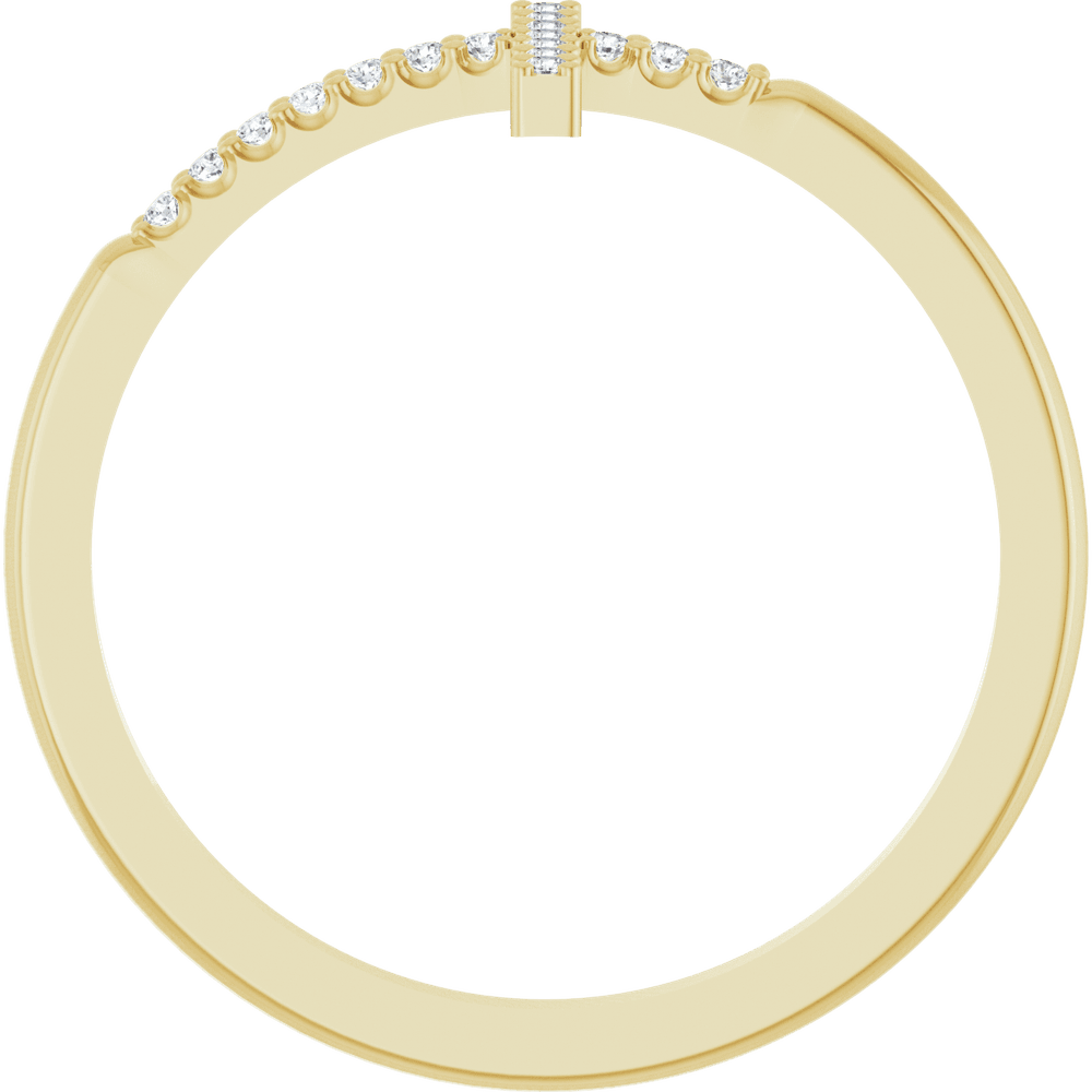 The Heavenward Diamond Cross Ring