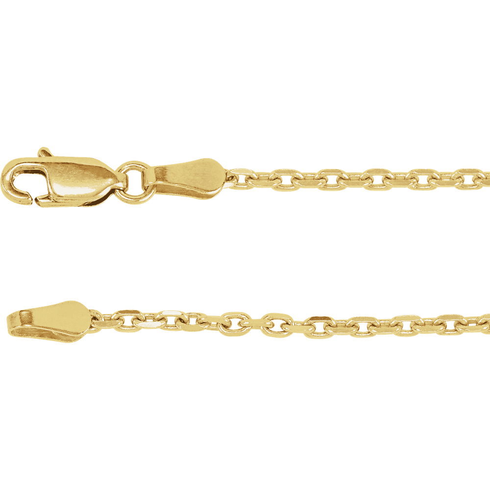 Men's Diamond Cut Cable Chain Necklace