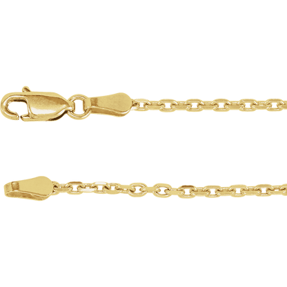 Men's Diamond Cut Cable Chain Necklace