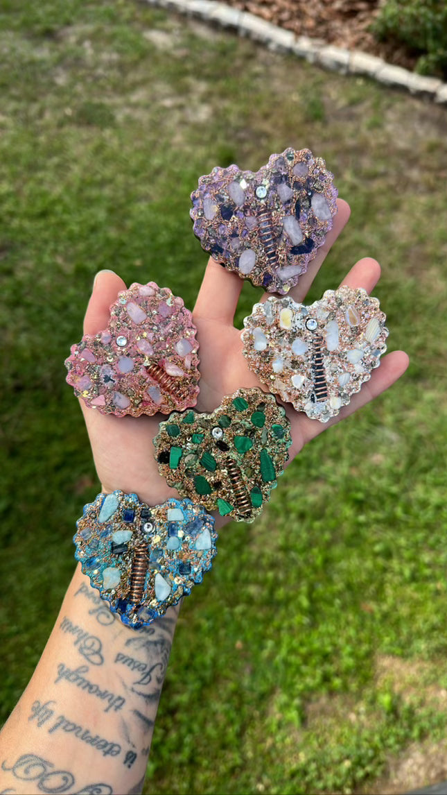 Orgonite Heart Phone Protectors