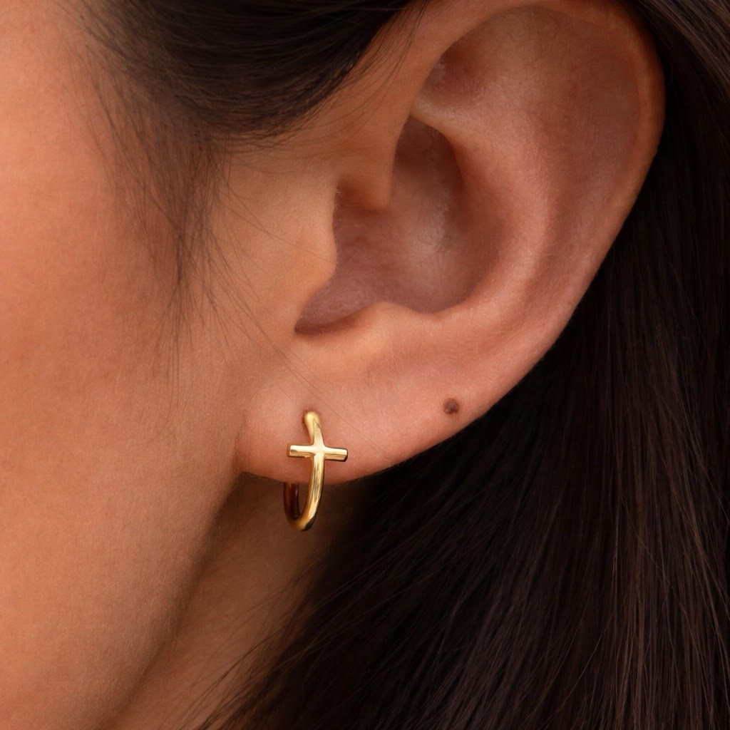 Cross of Grace Hoops