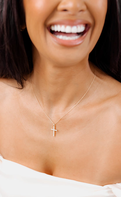 Heavens Gate Diamond Cross Necklace