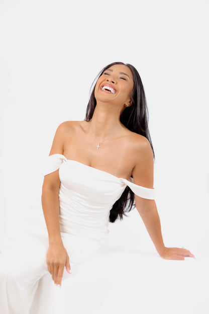 Heavens Gate Diamond Cross Necklace