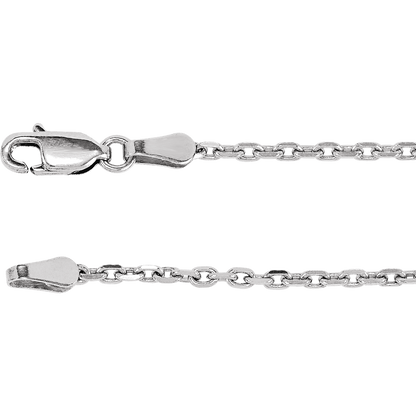 Men's Diamond Cut Cable Chain Necklace
