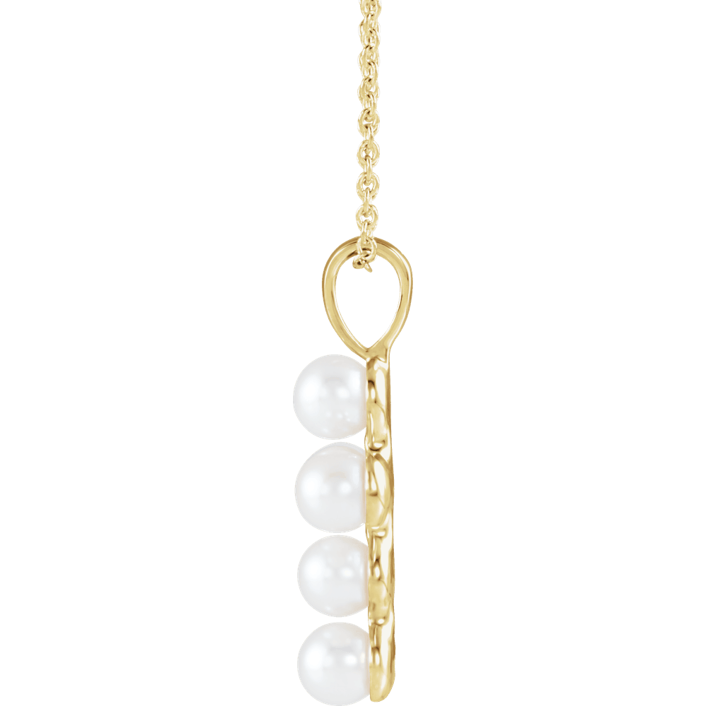 The Gates of Pearl Cross Necklace