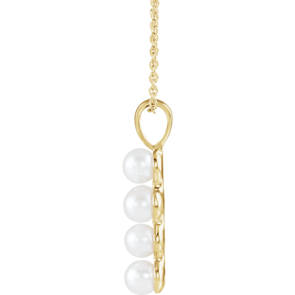 The Gates of Pearl Cross Necklace
