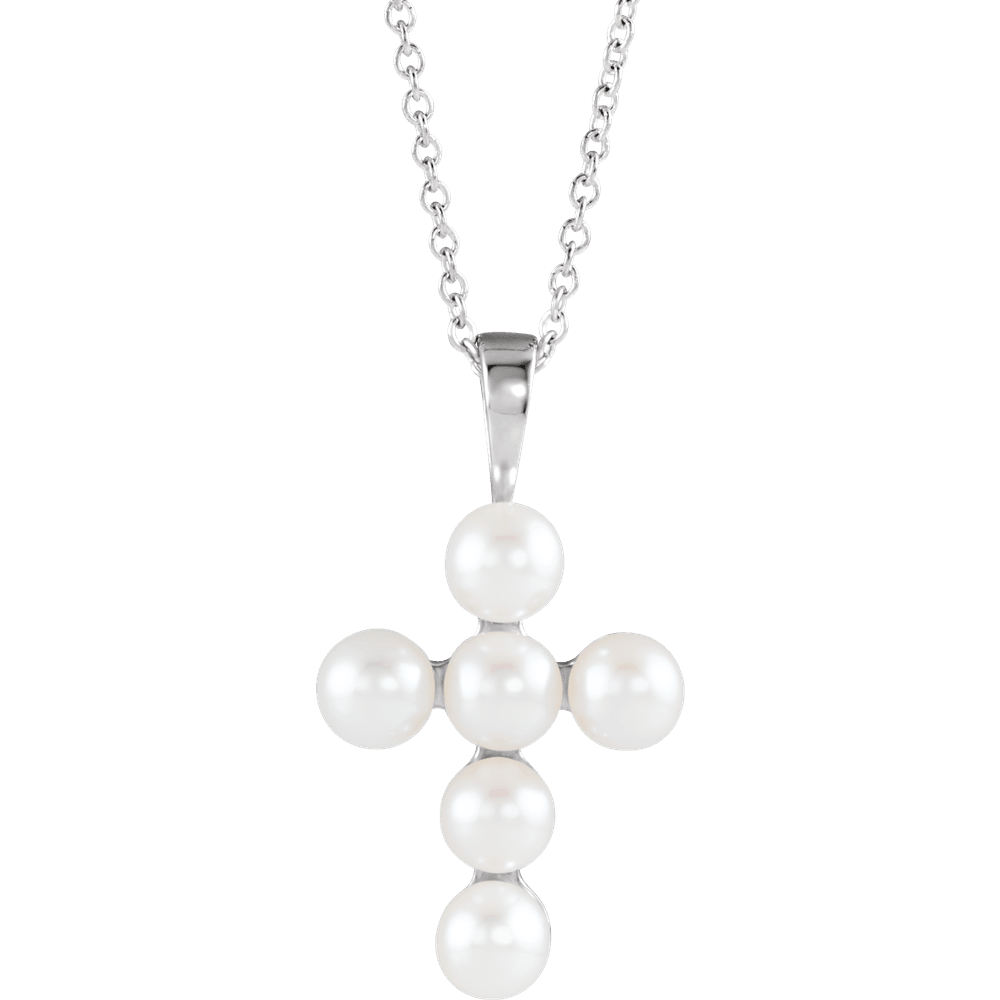 The Gates of Pearl Cross Necklace
