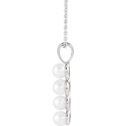 The Gates of Pearl Cross Necklace