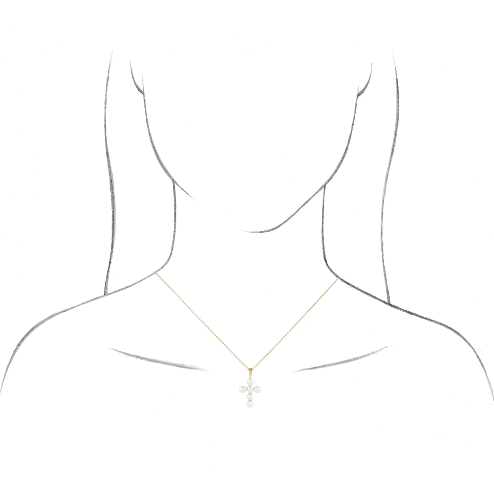 The Gates of Pearl Cross Necklace