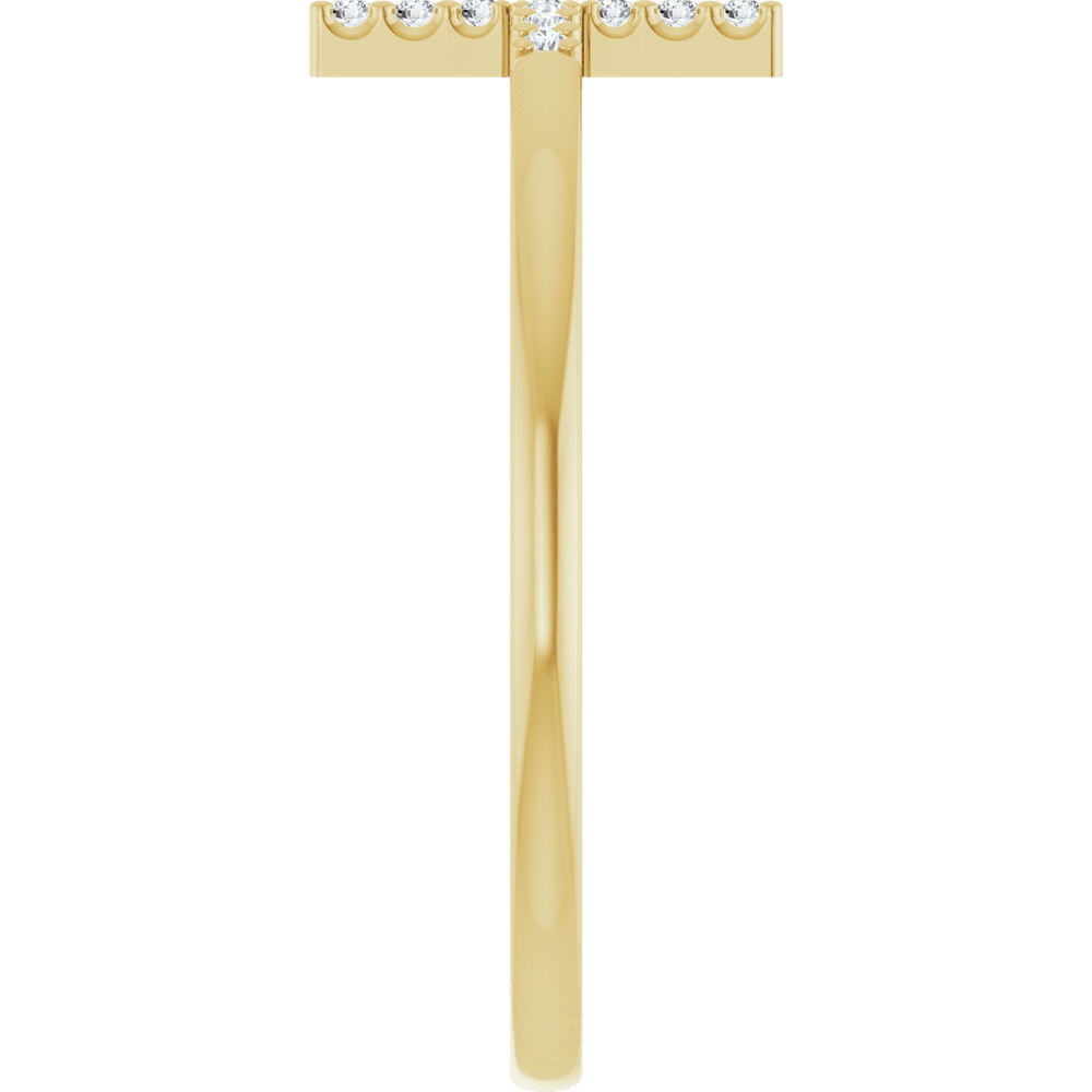 The Heavenward Diamond Cross Ring