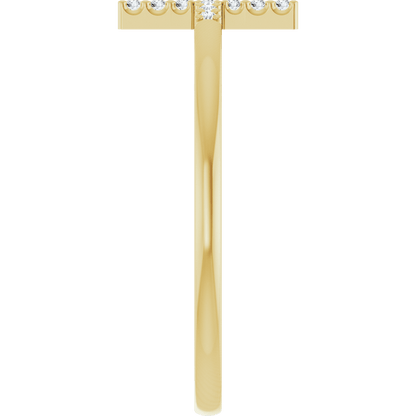 The Heavenward Diamond Cross Ring