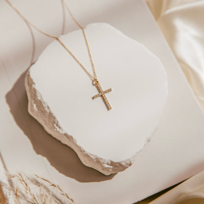 Heavens Gate Diamond Cross Necklace