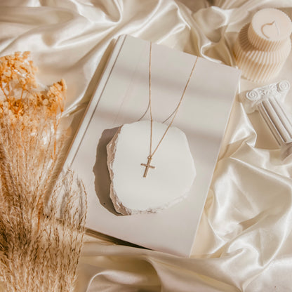 Heavens Gate Diamond Cross Necklace